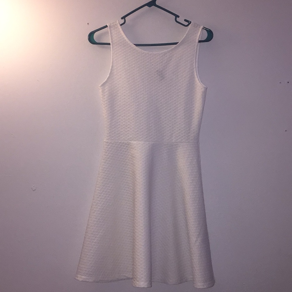 White skater dress worn one